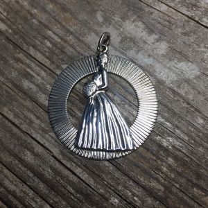 Vintage Sterling silver bride bridal charm